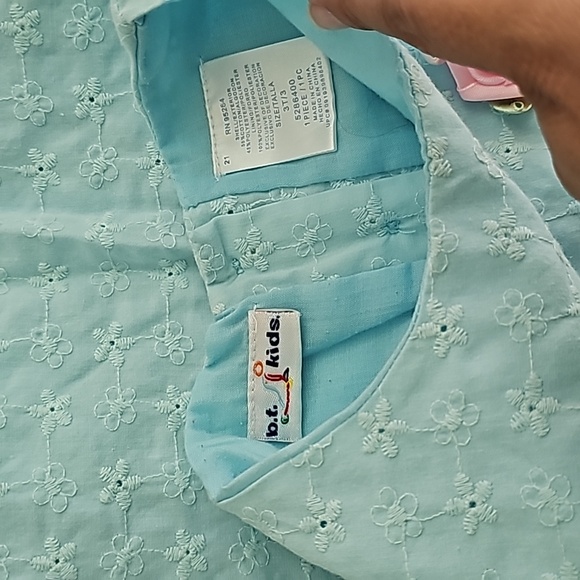 B.T. Kids Light Blue Embroidered Dress Kid Size 3T - Picture 11 of 11